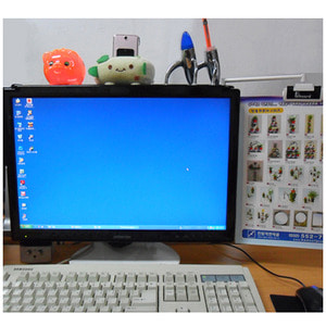 (한셀)LCD/PDP/TV/PC 모니터 선반 / 엘보드 / 소(43cm) + 매직 클립